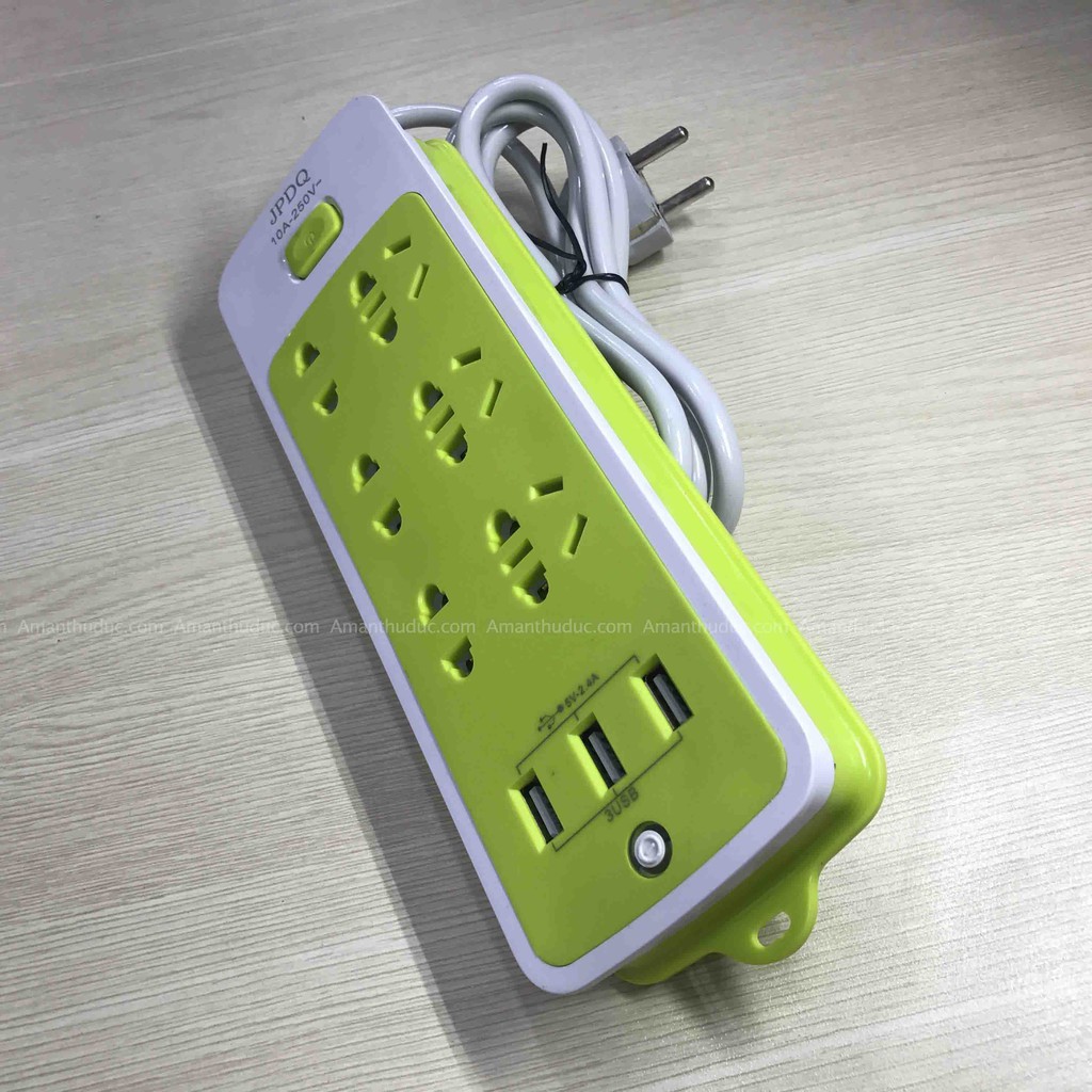 Ổ Điện Chống Giật 3 Cổng Usb