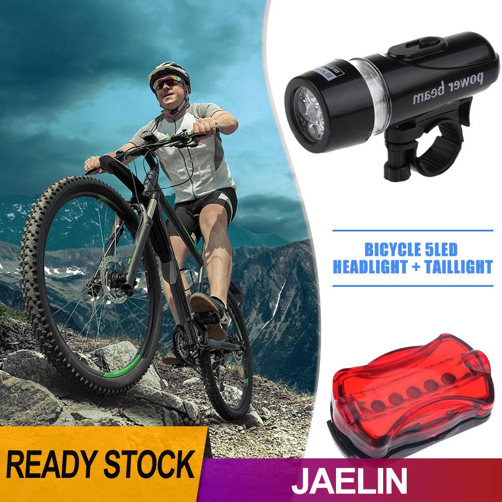 Đèn pha 5 bóng LED + đèn hậu chuyên dụng cho xe đạp leo núi