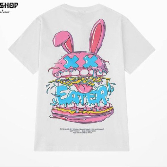 ÁO THUN, ÁO PHÔNG TAY LỠ UNISEX FORM RỘNG OVERSIZE BAD RABBIT M154 KL SHOP 247 SHOP