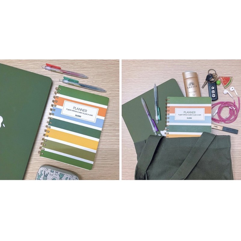 KLONG - Sổ lò xo kép Study Planner A5 🐻🌸 có cả 2 phiên bản 2020 và 2021