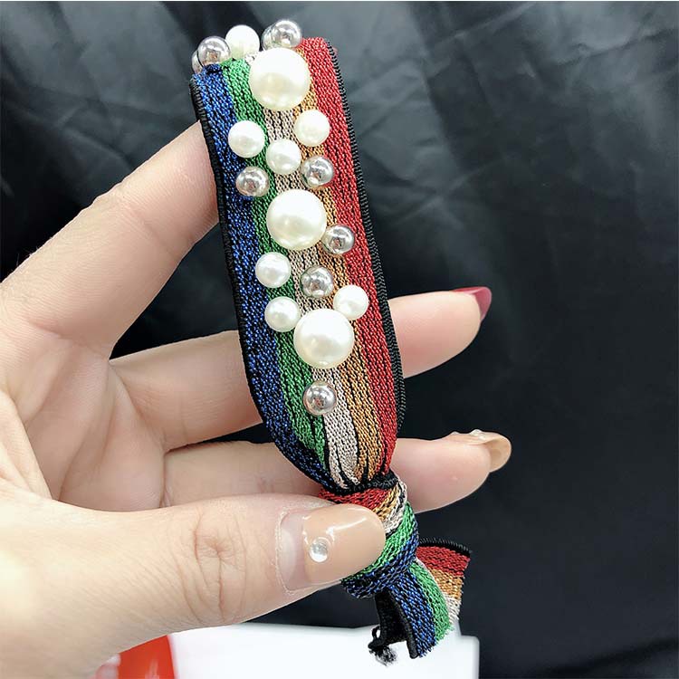 Dây buộc tóc đính đá nhiều màu - Chun cột tóc phong cách Hàn Quốc Duashop