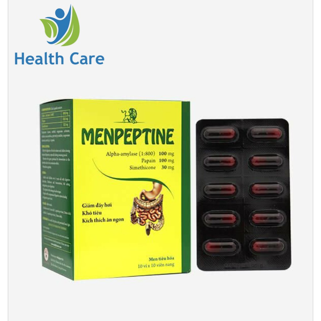 Men tiêu hóa Menpeptine - giảm đầy hơi, khó tiêu, kích thích ăn ngon