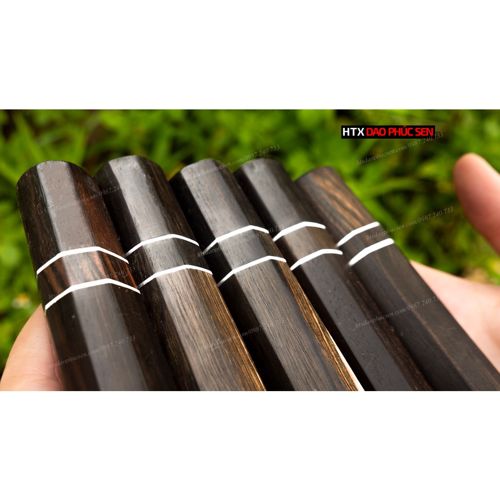 Cán dao Nhật bát giác gỗ mun - CN02 / HTX DAO PHÚC SEN