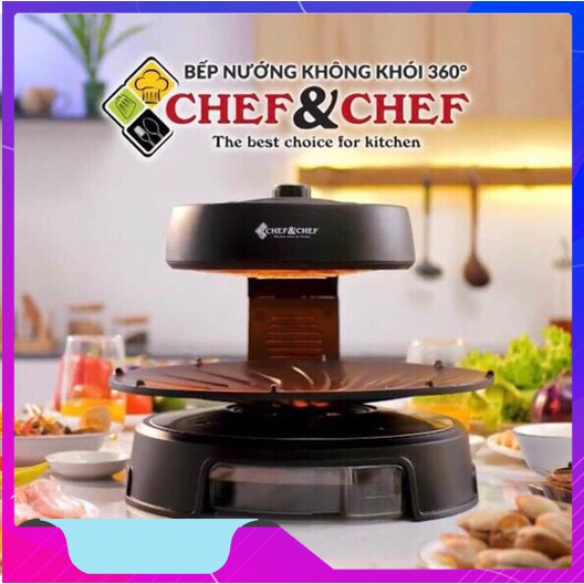 Bếp nướng BBQ ⚡CHẤT LƯỢNG CAO⚡ 360 CHEF &amp; CHEF- giúp nấu ăn ngon và dễ dàng vệ sinh