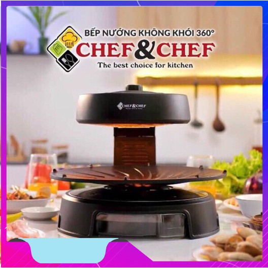Bếp nướng BBQ ⚡CHẤT LƯỢNG CAO⚡ 360 CHEF & CHEF- giúp nấu ăn ngon và dễ dàng vệ sinh