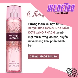 Xịt thơm body mist A Thousand Wishes