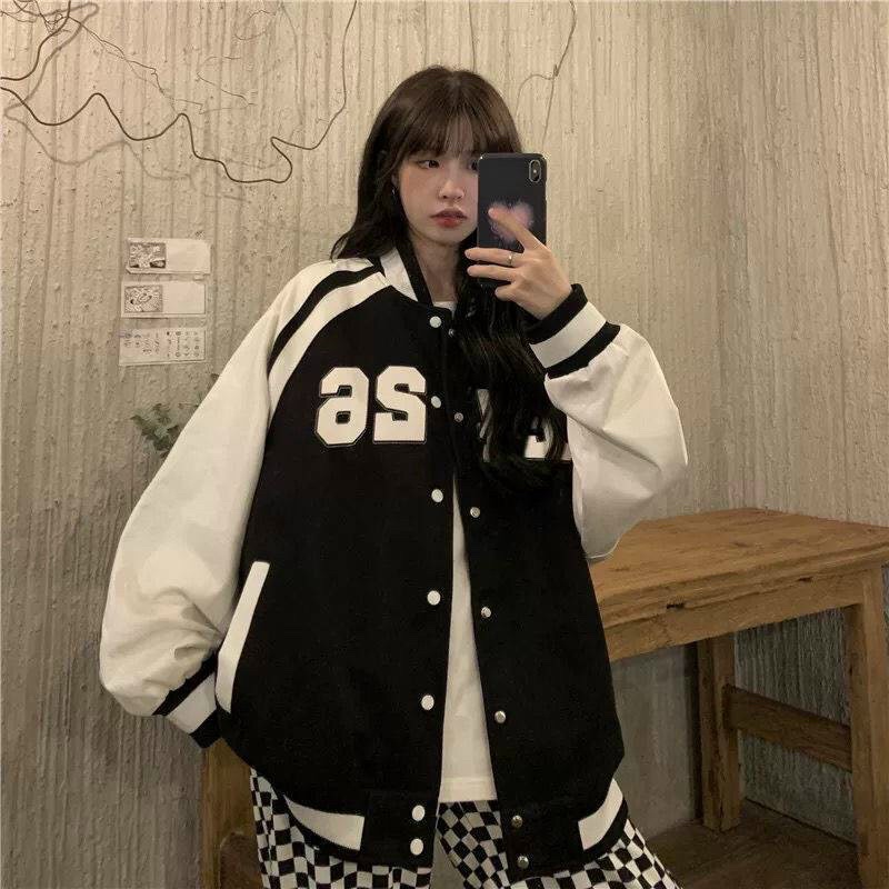 Áo khoác bomber Unisex chống nắng chất da, form rộng 2 lớp thêu đẹp cho nữ và nam, F426 - AN STORE