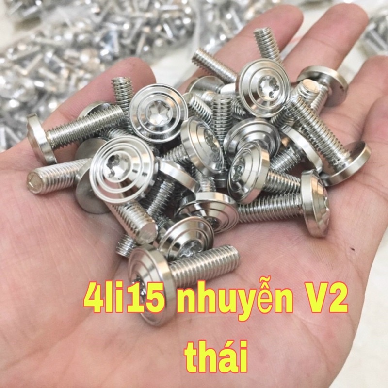 Ốc salaya 4li 5li 6li 8li inox 304 mẫu V2 gắn dàn áo và nhiều vị trí trên xe