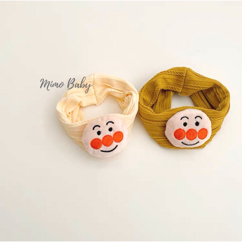 Băng đô bản to hình chú hề dễ thương, turban vải thun gân cho bé BD70 Mimo Baby