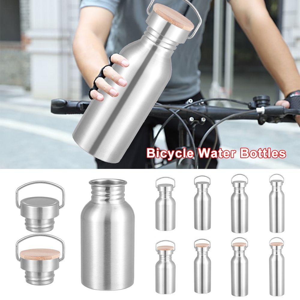 YANN1 Water Bottle Bamboo Lid  Sports Fitness Insulated Metal Flask