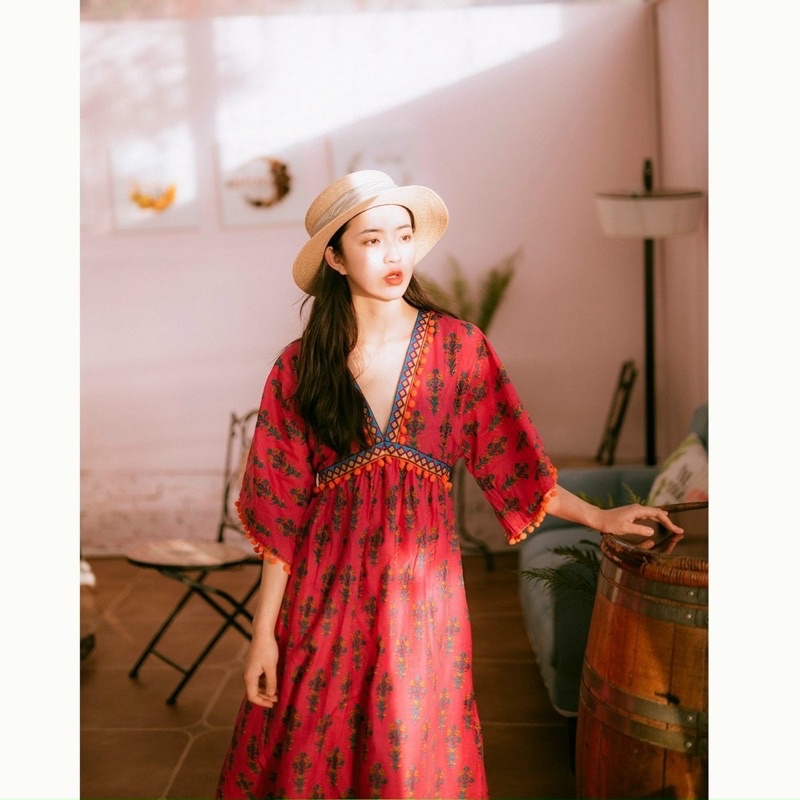 Đầm thổ cẩm bigsize 99k