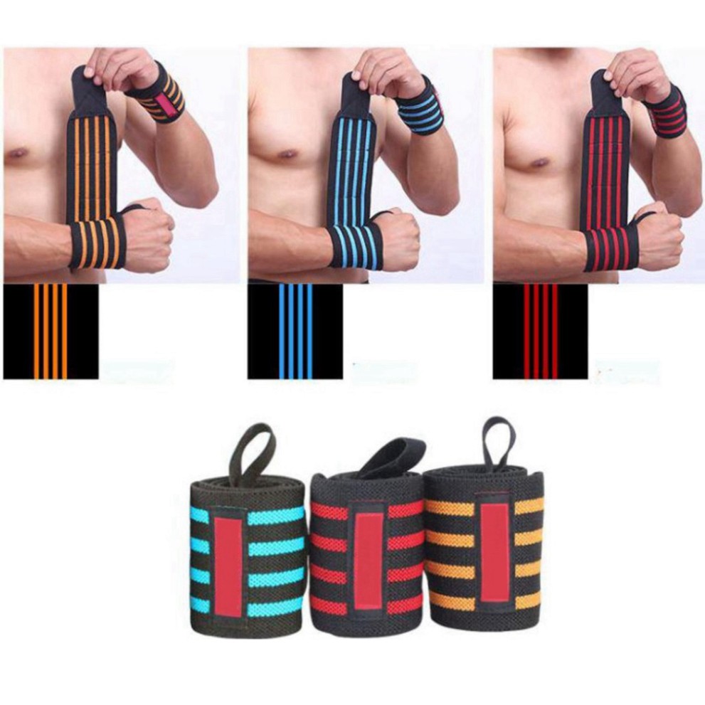 [rẻ vô địch] Đôi Dây Quấn cổ tay Wrist Wrap tập gym hỗ trợ đẩy tạ, băng quấn bảo vệ cổ tay phụ kiện tập gym [BảnTo]