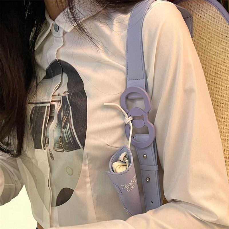 Honypove Shirt printing long -sleeved hot girl shirt tide2022
