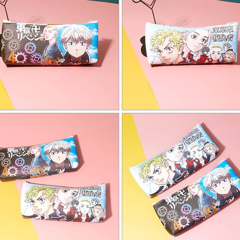 Hộp bút bằng vải họa tiết hoạt hình dễ thương Kawaii Anime Tokyo Revengers Pencil Case Cute Large Pencil Bag For Kids Children Office School Supplie Stationery Sano Manjirou Hanagaki Takemichi Tachibana Hinata Kawata Souta