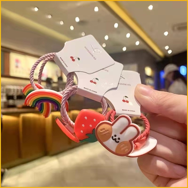 Dây Buộc Tóc Cao Su Cỡ Nhỏ Dễ Thương Phong Cách Hàn Quốc Cho Bé Gái