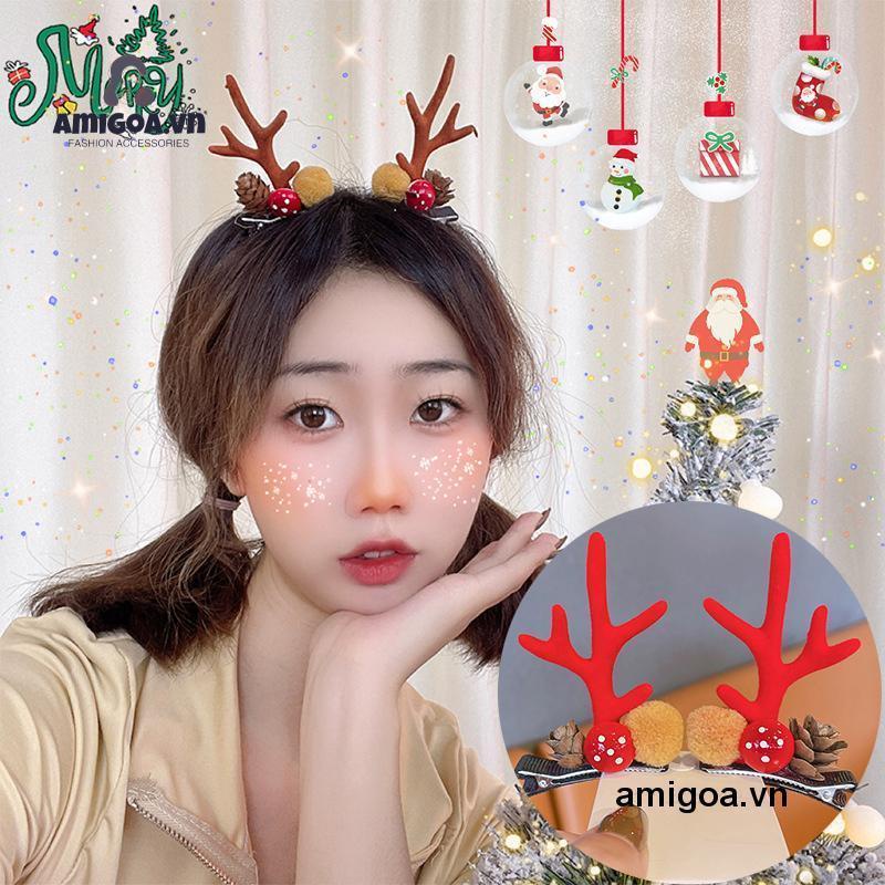 ✨✨Kẹp tóc sừng tuần lộc giáng sinh mới