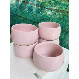 Chậu sứ trồng cây sen đá, cây cảnh để bàn, cây phong thủy tráng men cao cấp