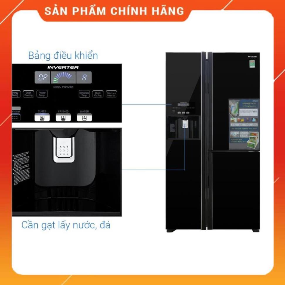 [ VẬN CHUYỂN MIỄN PHÍ KHU VỰC HÀ NỘI ] Tủ lạnh Hitachi Side by side 3 cửa màu đen R-FM800GPGV2(GBK) - [ Bmart247 ] BM