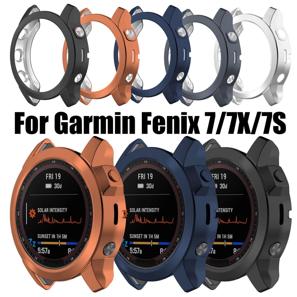 BTLIMER Ốp TPU Mạ Chống Sốc Chống Bụi Bảo Vệ Cho Đồng Hồ Garmin Fenix 7 / 7X / 7S