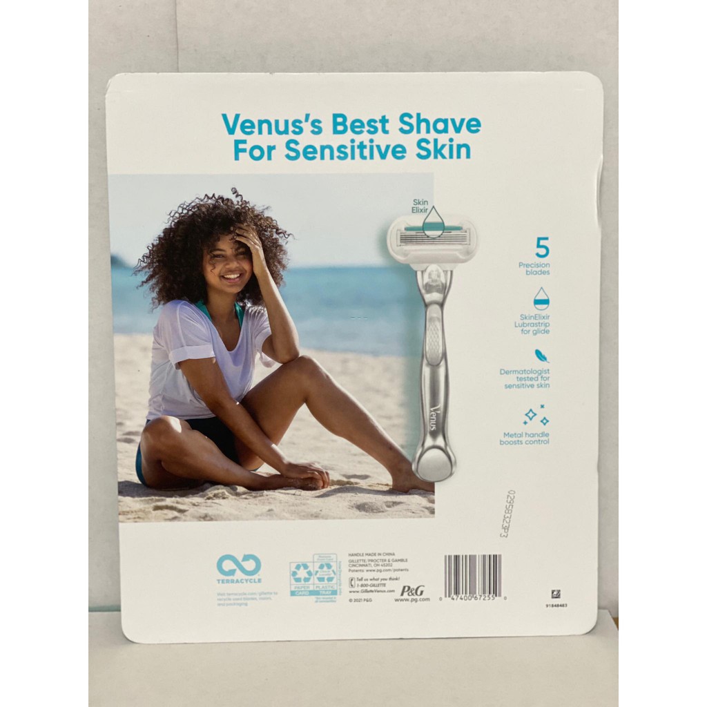 Dao Cạo Gillette Venus Deluxe Smooth Sensitive 5 lưỡi - Mỹ