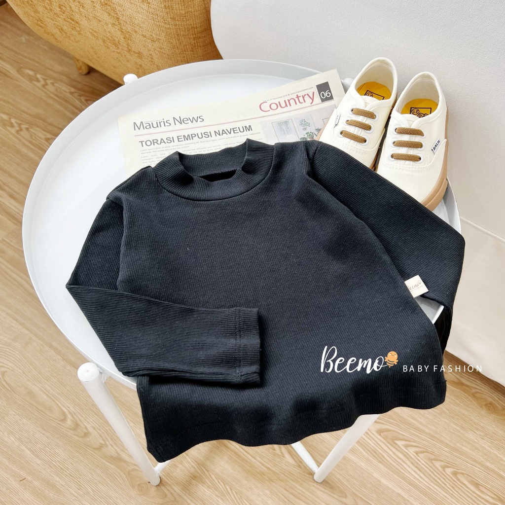 Áo thun cổ lọ 3 màu cho bé trai tư 9-24kg, hàng chính hãng Beemo