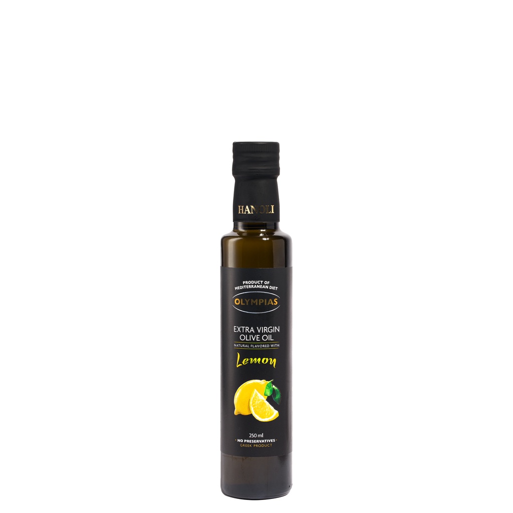 Dầu oliu siêu nguyên chất vị chanh OLYMPIAS chai 250ml