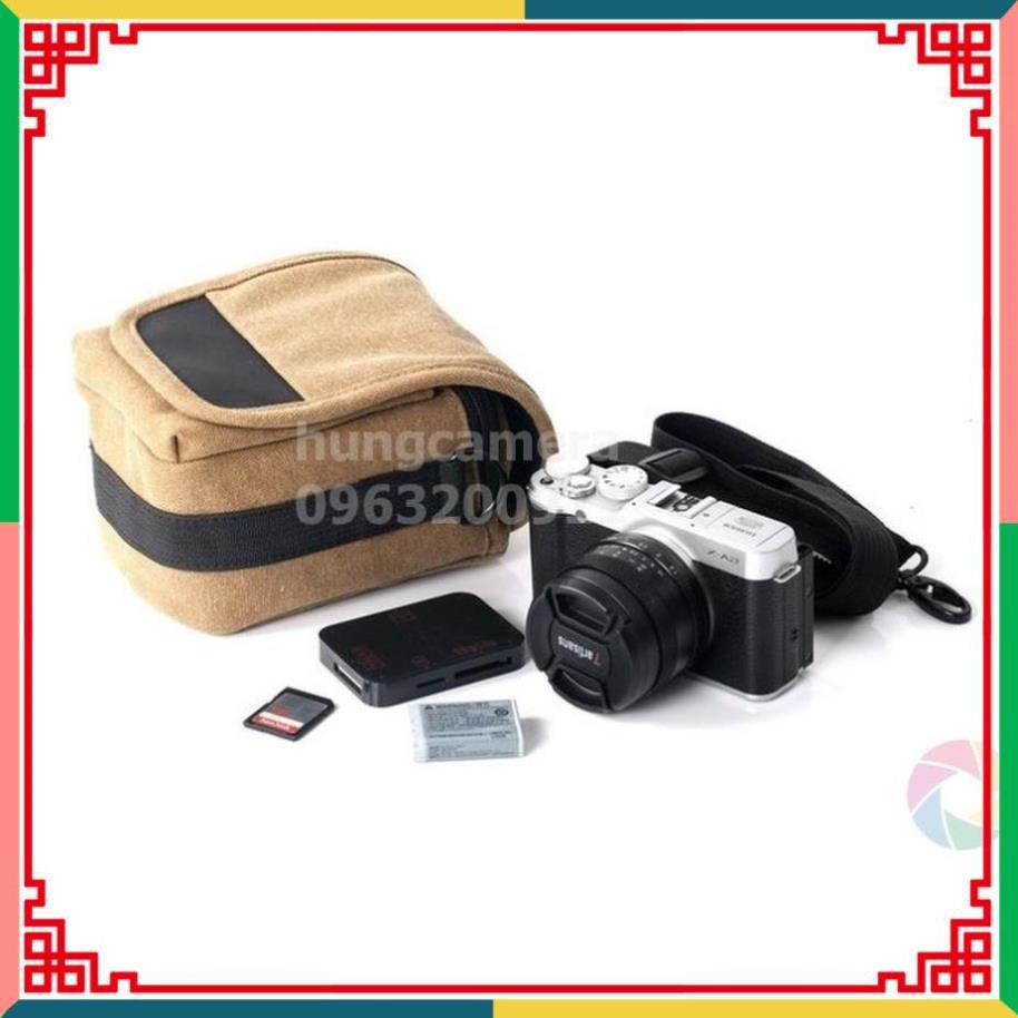 ( Vubaotram763 ) ( CC2016 ) [Mã ELCANOV hoàn 8% đơn 500k] Túi vải bố siêu nhỏ gọn đựng máy ảnh Mirrorless