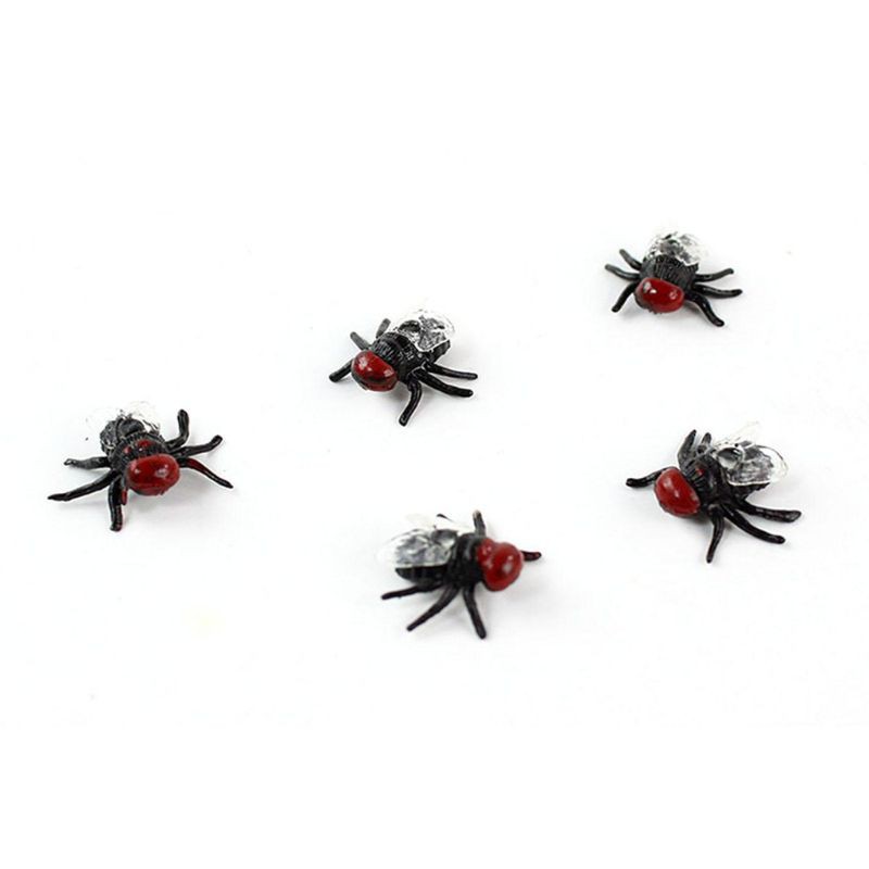 Sét 5 con ruồi giả trang trí halloween