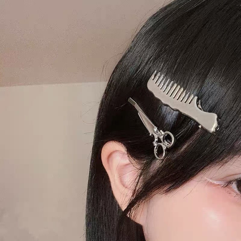 Kẹp Tóc Mỏ Vịt Bằng Kim Loại Phong Cách Punk Cá Tính