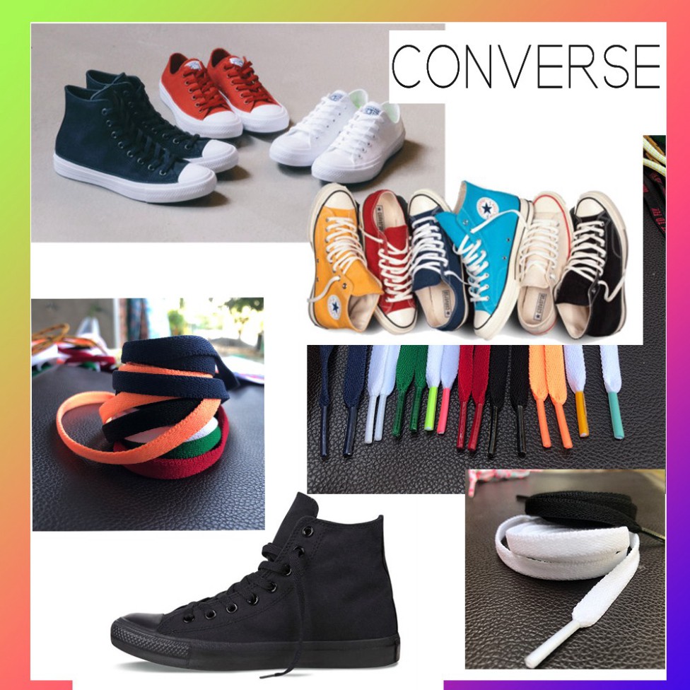 Dây giày converse thay thế chính hãng [không phải hàng nhái] bản dẹp converse cổ thấp và cao converse 1970s,classic real