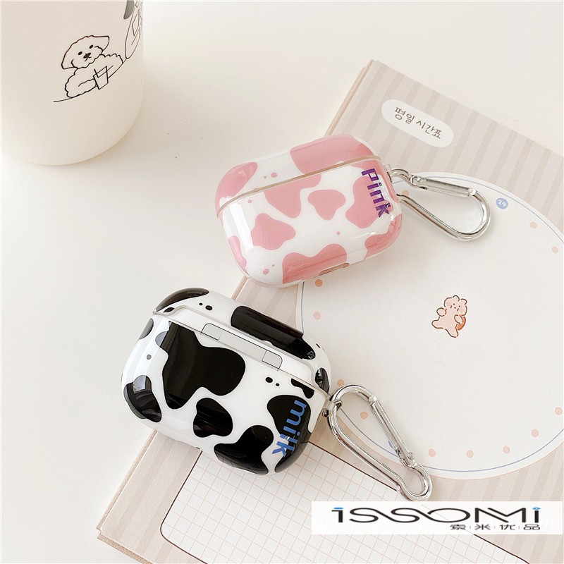 Vỏ Bảo Vệ Hộp Sạc Tai Nghe Airpods 1 / 2 / 3 / Pro Họa Tiết Bò Sữa Xinh Xắn | BigBuy360 - bigbuy360.vn