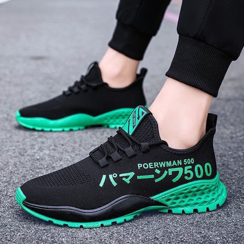 Giày sneaker nam thể thao Poerrwmann 500 màu be siêu chất | BigBuy360 - bigbuy360.vn