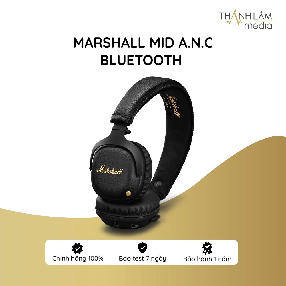 Tai nghe bluetooth Marshall MID ANC chính hãng - công nghệ chống ồn chủ động - bao test 7 ngày bảo hành 12 tháng