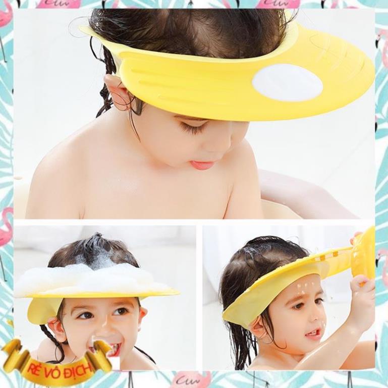 Mũ tắm gội đầu chắn nước dành cho trẻ nhỏ - Nón đội đầu chống chảy ngược cho trẻ khi tắm gội