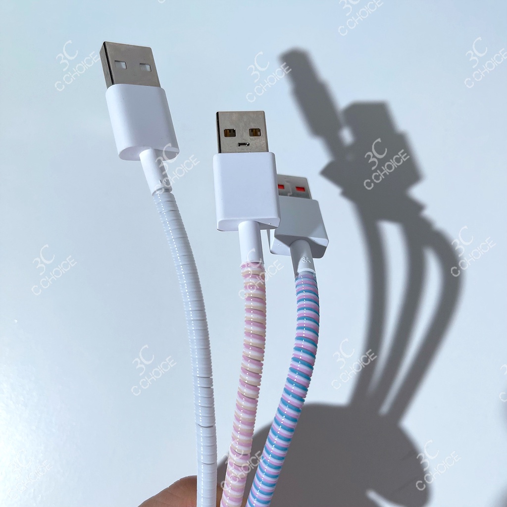 Dây quấn bảo vệ dây cáp sạc USB 140cm tiện dụng