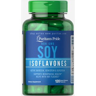 Viên uống bổ sung nội tiết tố, giảm các triệu chứng của phụ nữ tiền mãn kinh Non-GMO Soy Isoflavones 750mg 120 v