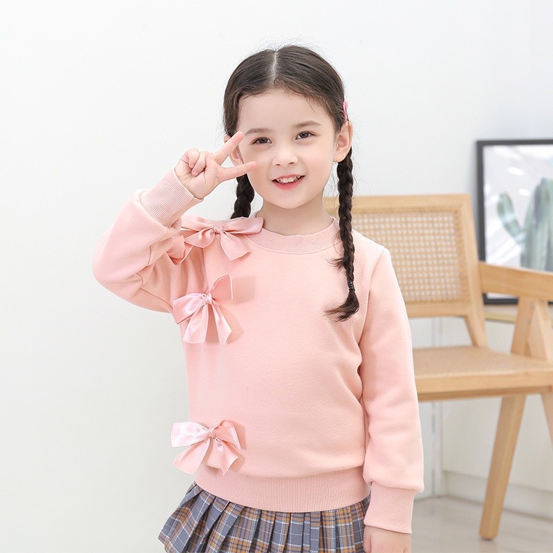 Áo nỉ lót lông siêu ấm cho bé gái, áo nỉ bé gái Kotokids 27Home