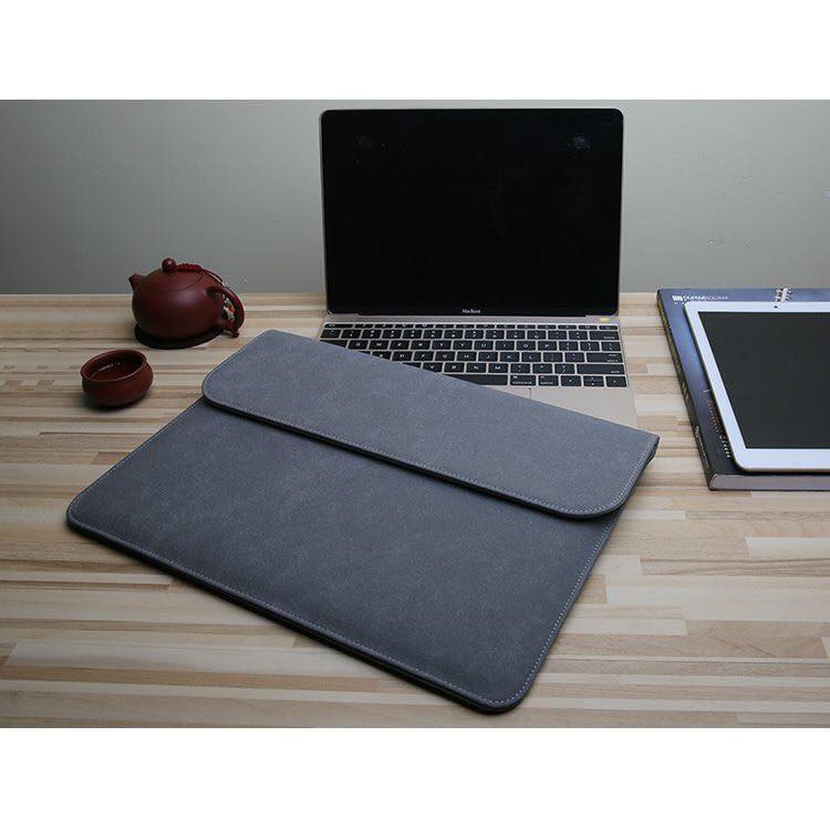 Bao da chống sốc cho macbook, laptop, surface kèm ví đựng phụ kiện