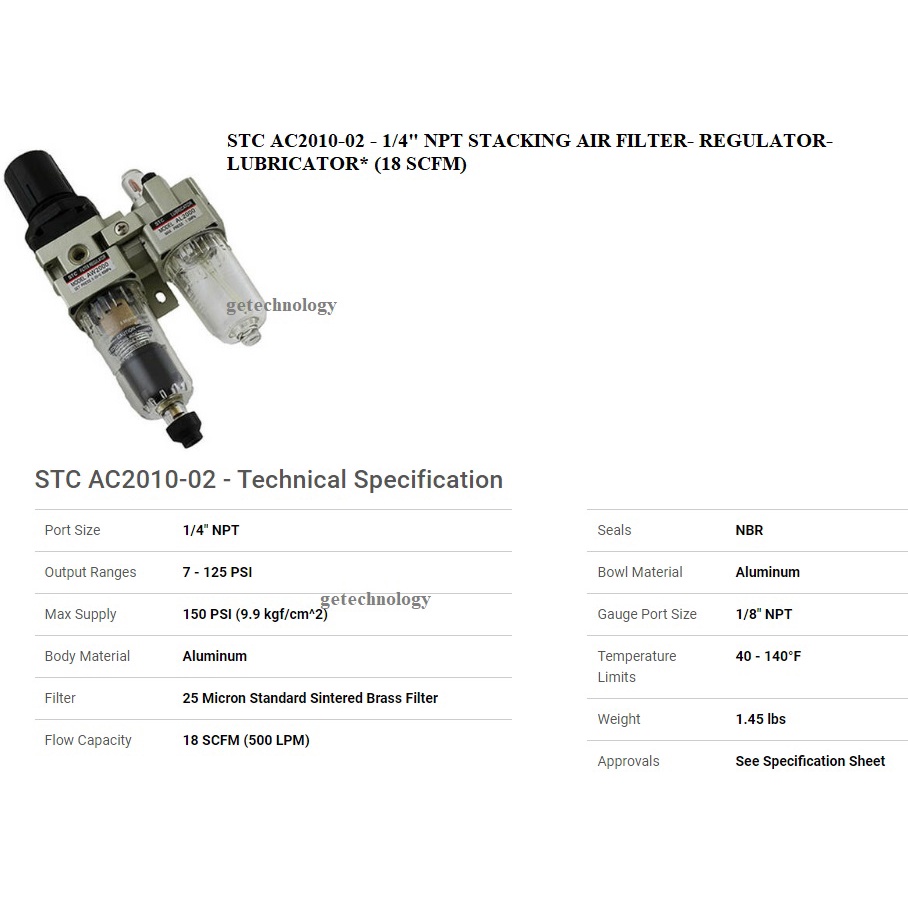 BỘ LỌC KHÍ AC2010-01 AC2010-02 AC3010-02 AC3010-03 AC4010-03 AC4010-04