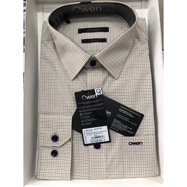 Sơ mi Owen dài tay sale 30% phom Classic