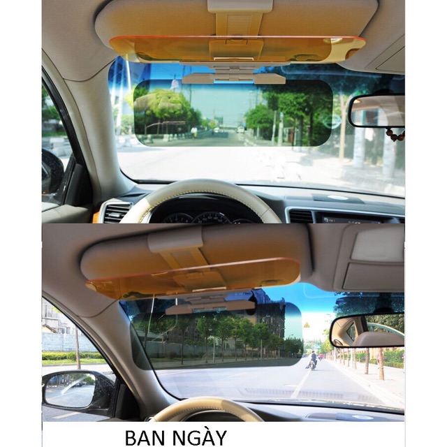 (FREE SHIP) Gương, Kính phân cực chống chói, gương kép chống lóa mắt khi lái xe ô tô,xe tải tiện dụng ngày và đêm 2.0