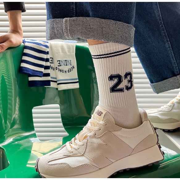 Vớ Tất cổ cao Unisex chữ P, số 23 phong cách thể thao, trẻ trung và năng động.