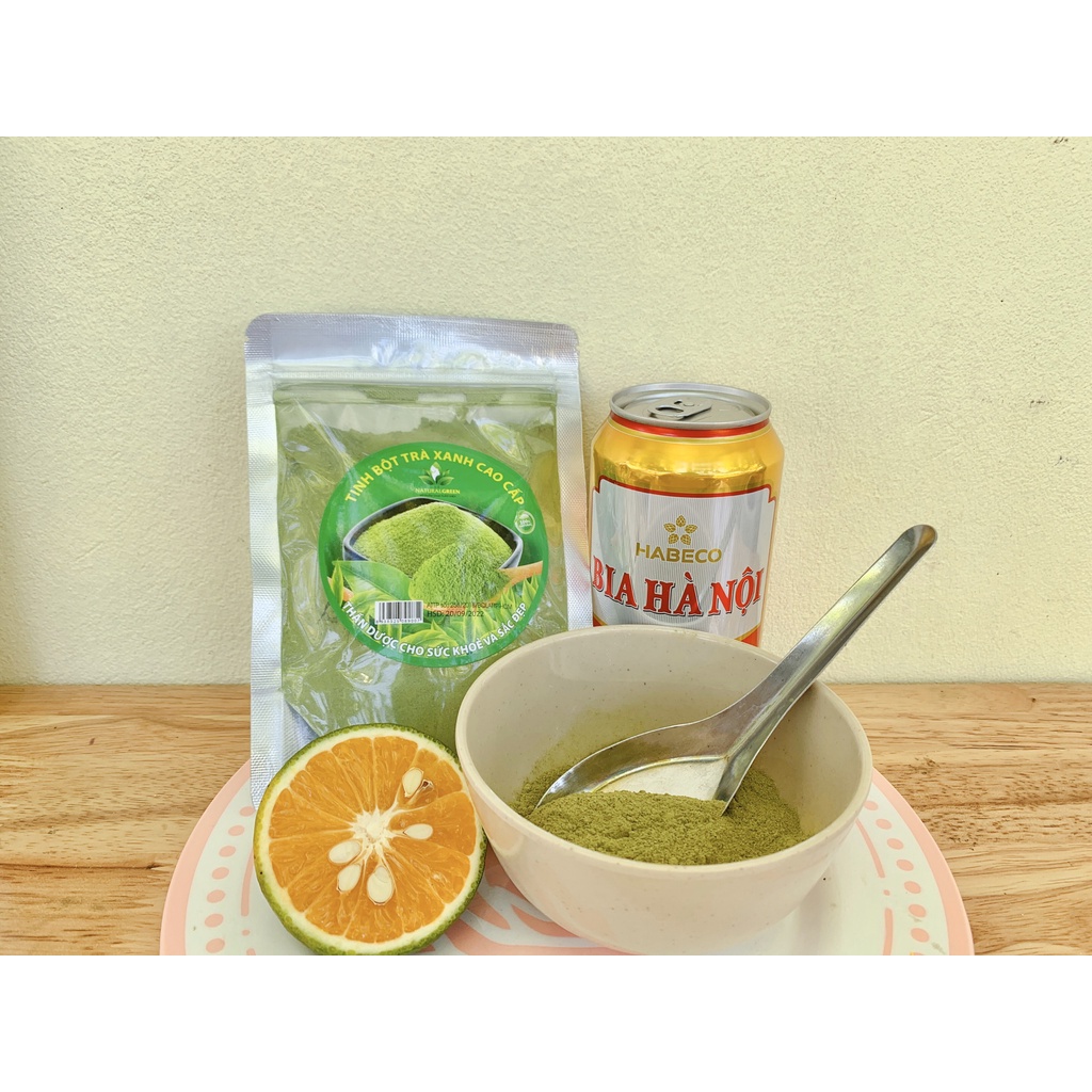 Túi 100g Bột trà xanh nguyên chất Beauty Queen .