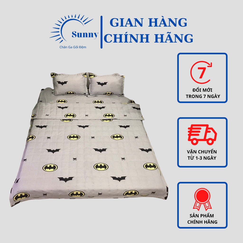 GIÁ HỦY DIỆT - Bộ ga gối poly Batman + chăn trần bông