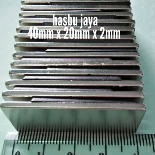 Nam Châm Hình Vuông 40x20 X 2mm / 40mm X 20mm X 2mm / 40x20 X 2mm