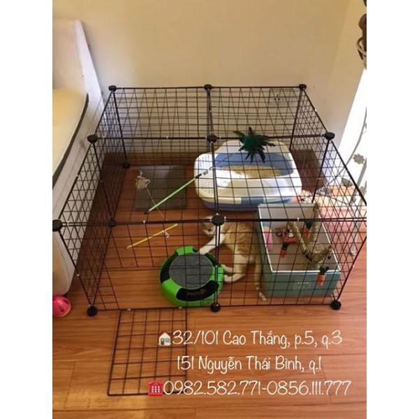 CHUỒNG PET KÈM KHAY VỆ SINH NHỎ GỌN-DỄ LẮP GHÉP, CHUỒNG CHÓ MÈO