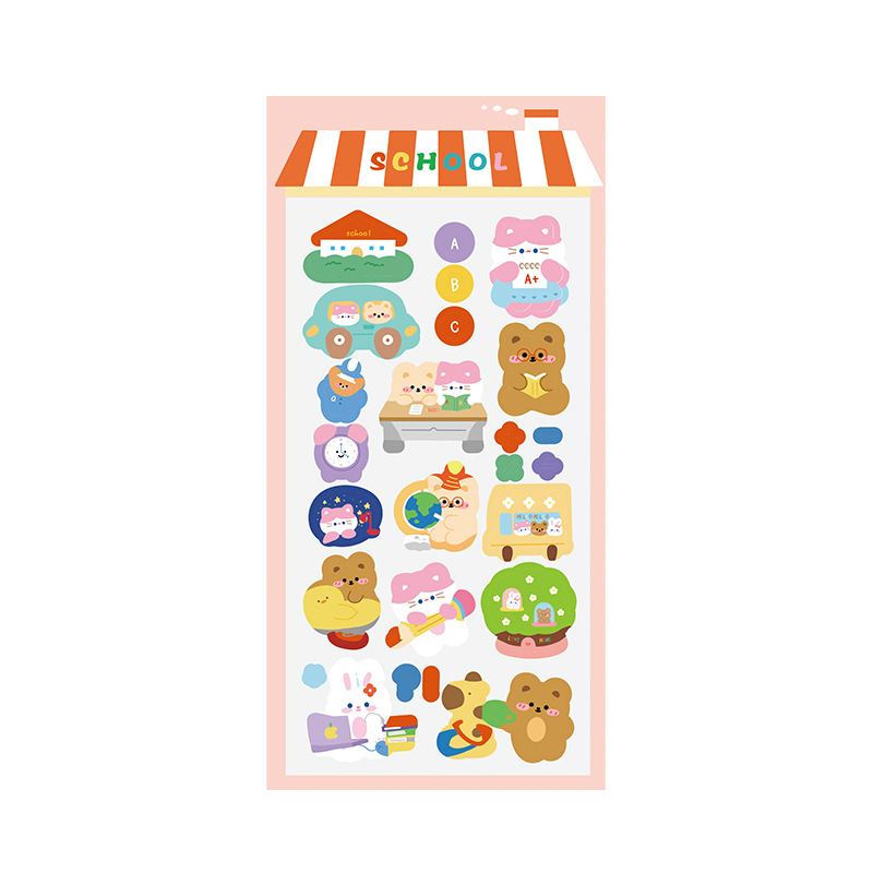 1 Tờ Giấy Dán Trang Trí Họa Tiết Hoạt Hình Đáng Yêu