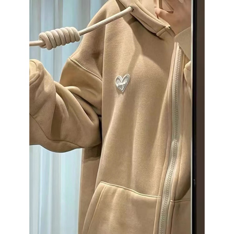 Áo khoác có nón màu kaki phong cách cổ điển dành cho nữ