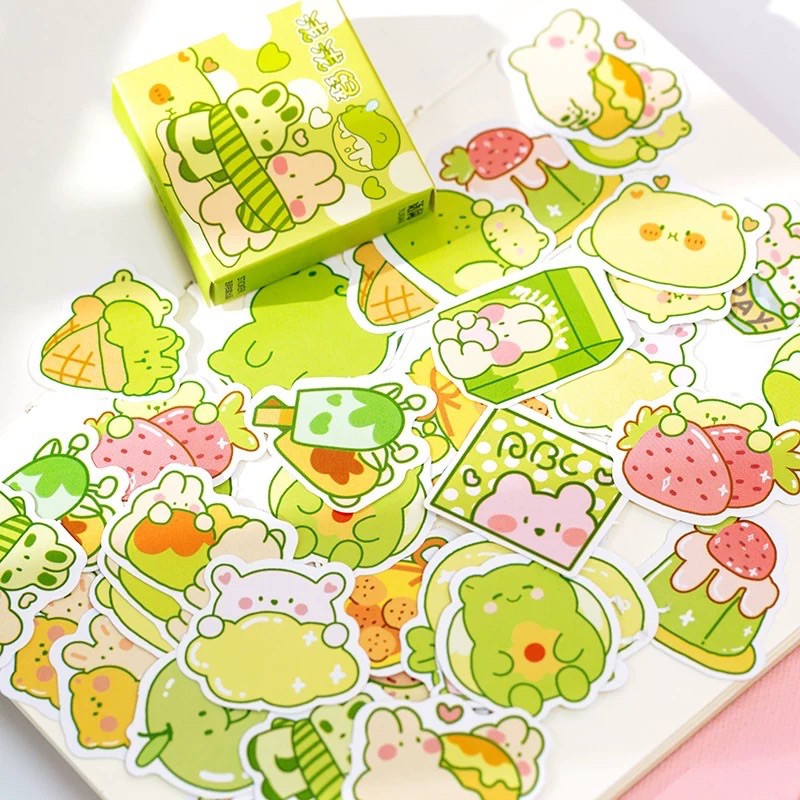 Set 6 hộp 50 pcs stickers dễ thương