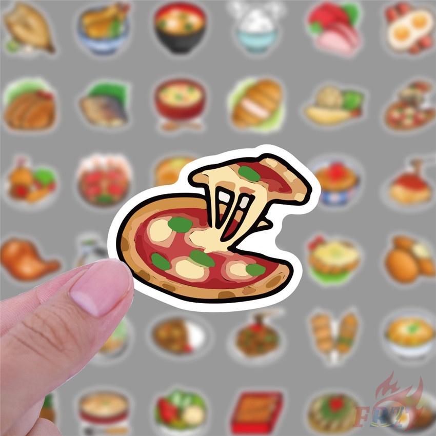 Bộ 40 Miếng Dán Trang Trí Sổ Tay Diy Hình Thức Ăn Dễ Thương